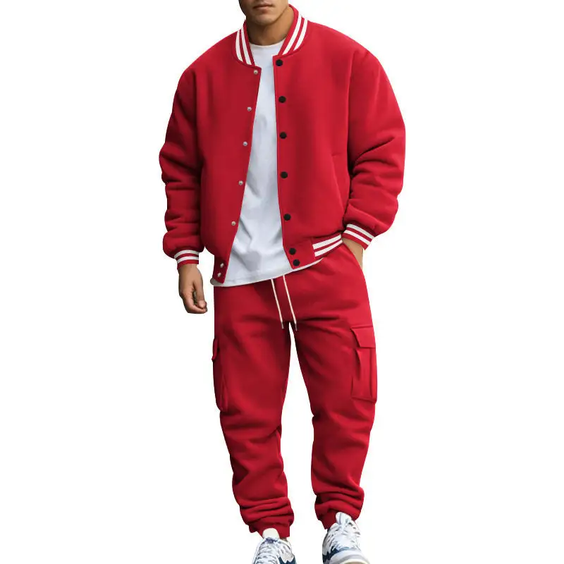 Easy-Wear Stand Collar Loose Cardigan Jacket Pants Set