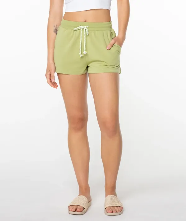 Solid Color Large Pocket Women's Shorts
