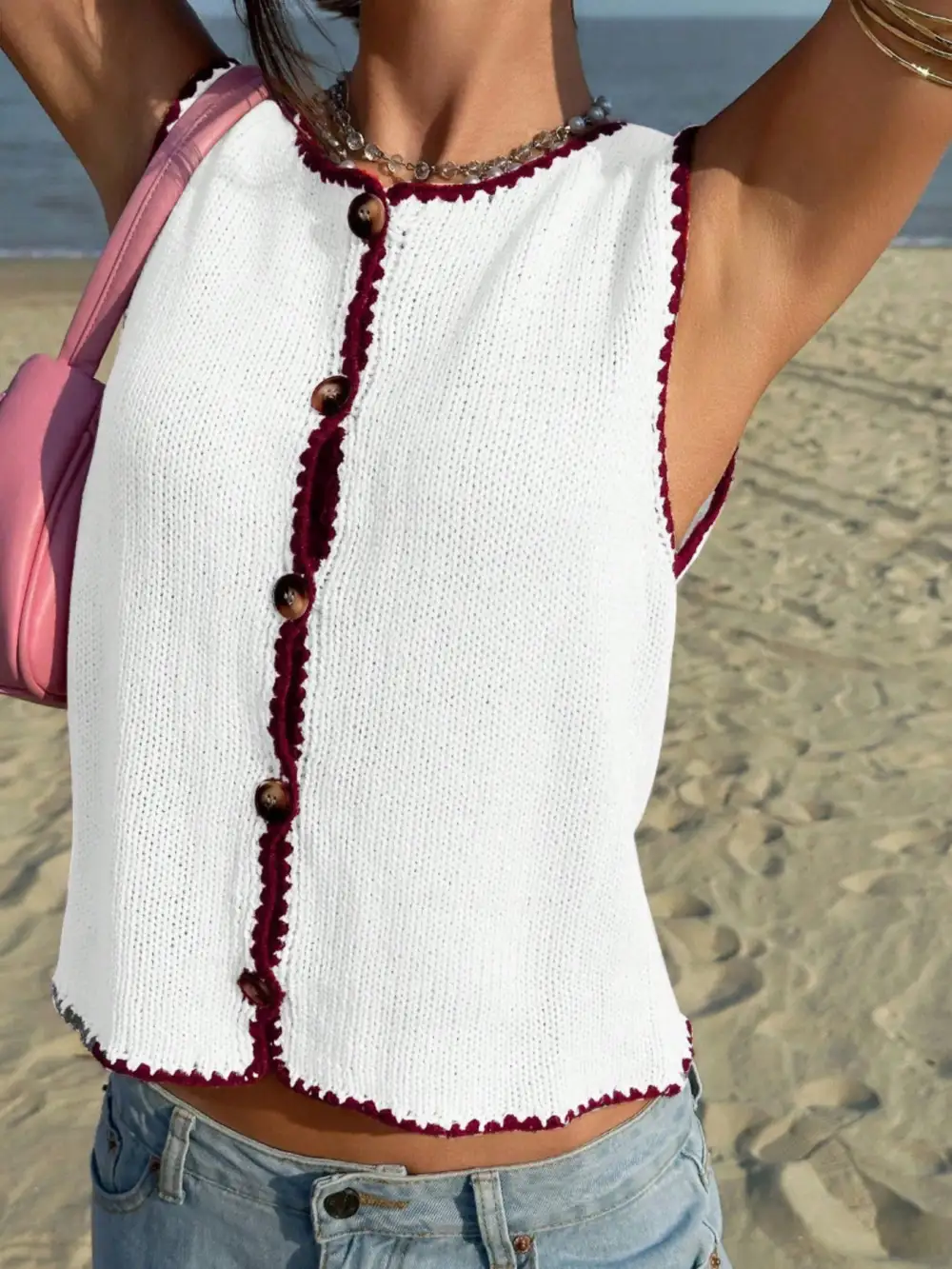 Button Down Sweater Vest