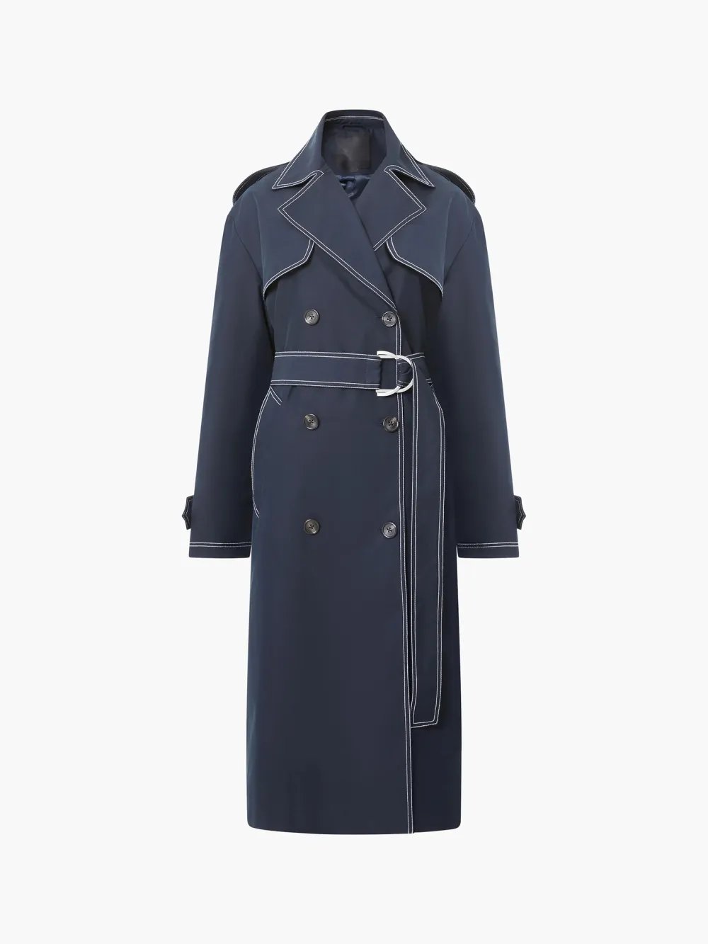 Long Waist Denim Lapel Jacket