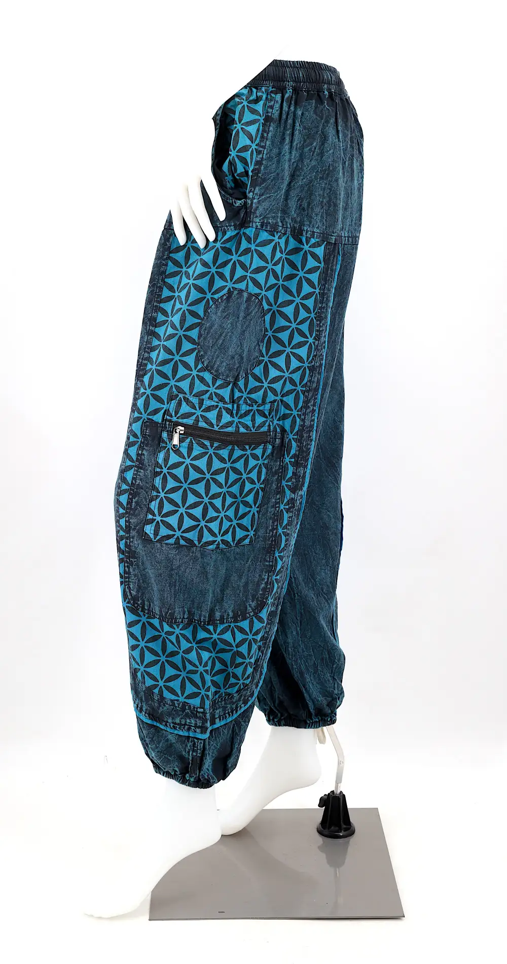 Women's Easy Fit Harem Patchwork Drawstring Pants