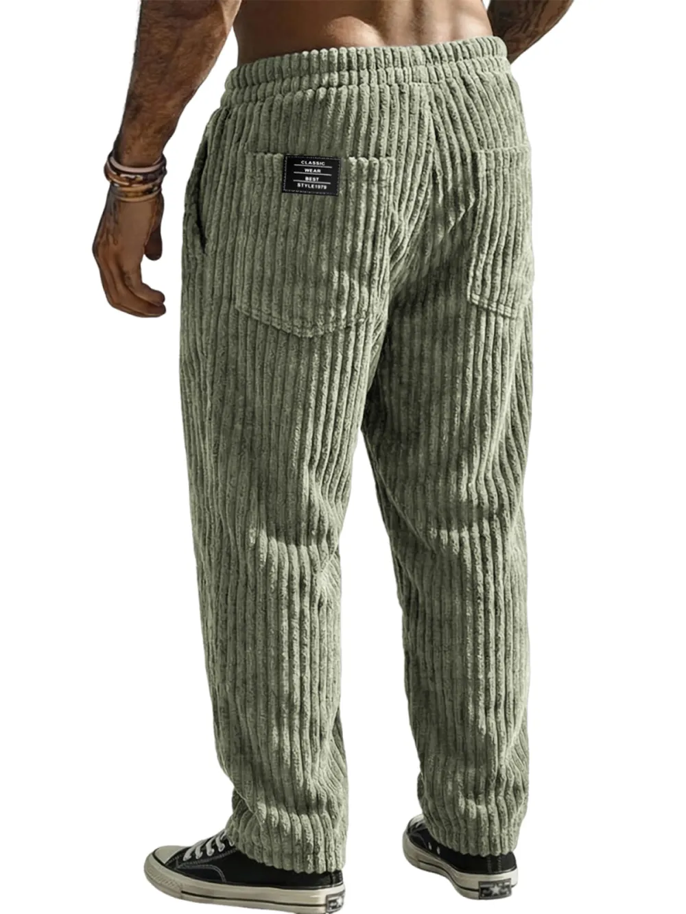 Corduroy Seamed Detail Trousers