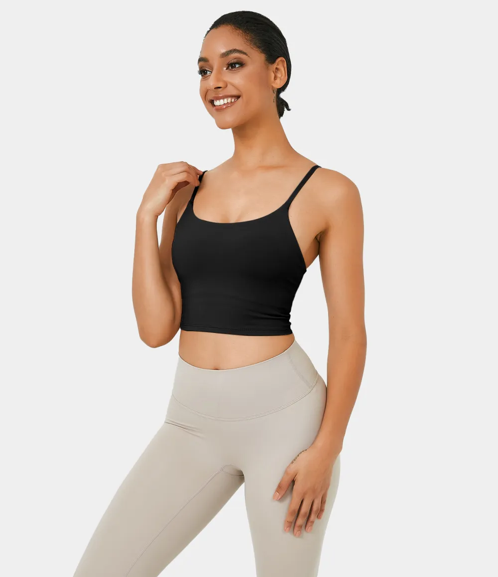 Basic Padded Workout Cropped Tank Top