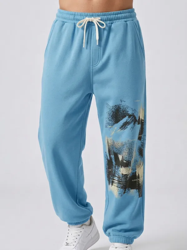 Unisex Contemporary Abstract Graphic Joggers