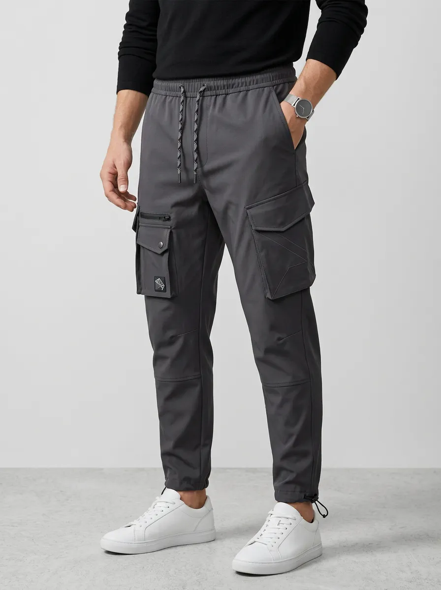 Weekend Graphic Print Shape Men's Cargo Jogger Pants