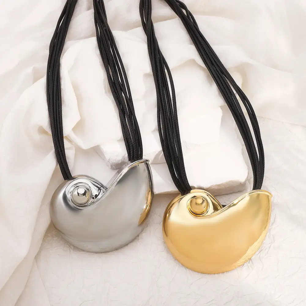 Geometric Seashell Alloy Jewelry Set