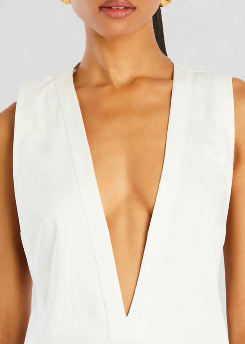 Cotton V Neck Tank