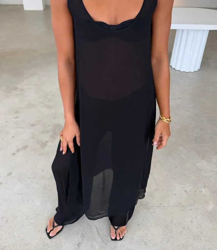 Black Sheer Pants