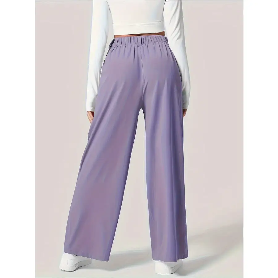 Relaxed Wide Leg Pants with Pockets