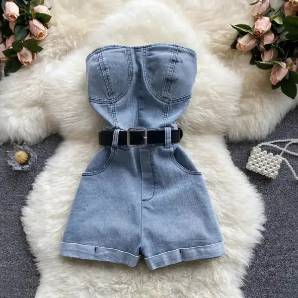 Sophisticated Printed Lace-Up High-Waisted Jumpsuit