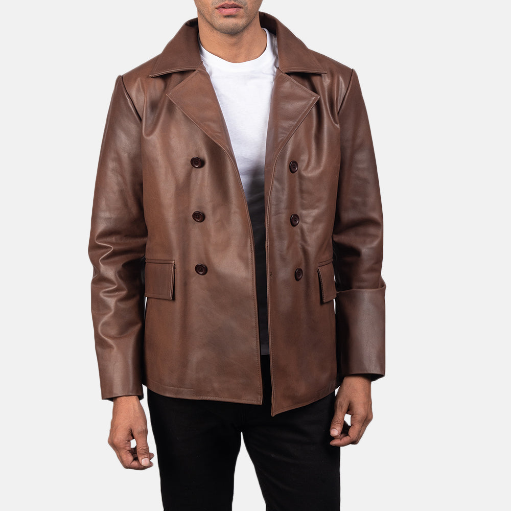 Men's Leather Coat Jacket