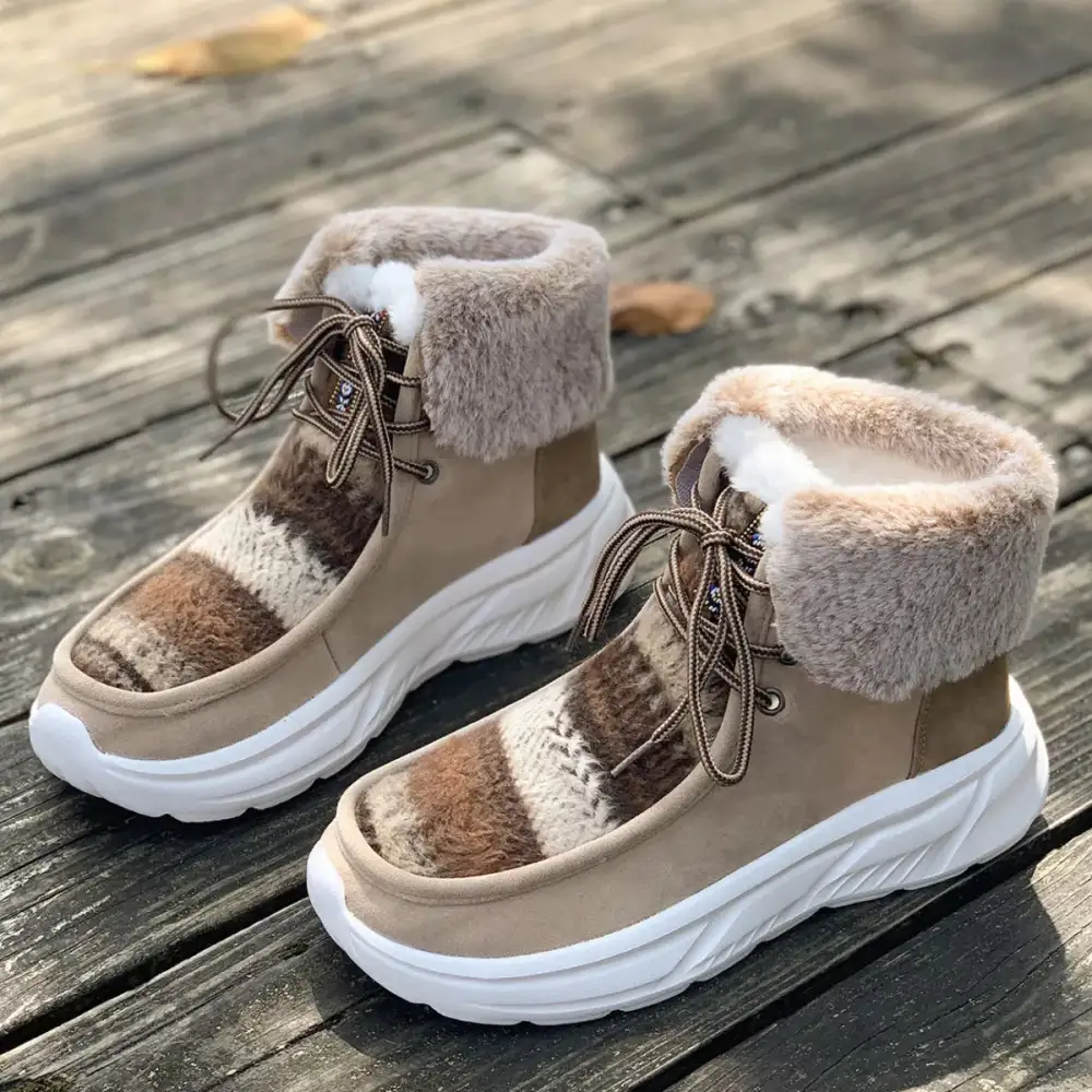 Warm Fur Lined Ankle Boots