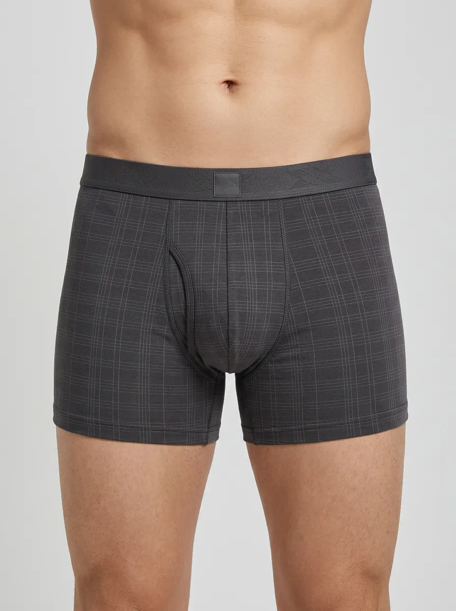 Men's Classic Plaid Pattern 3-Pack Boxer Briefs