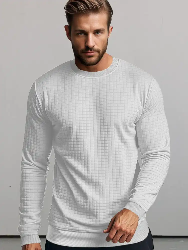 Casual Plaid Pullover Sweatshirt Hoodie