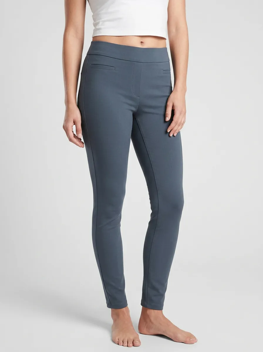 High-Stretch Mid-Rise Daily-Wear Mid-Rise Stretch Pants
