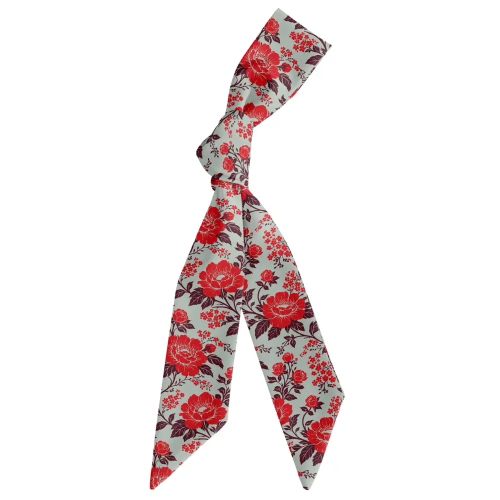 Estate Garden Floral Pattern Hair Scarf