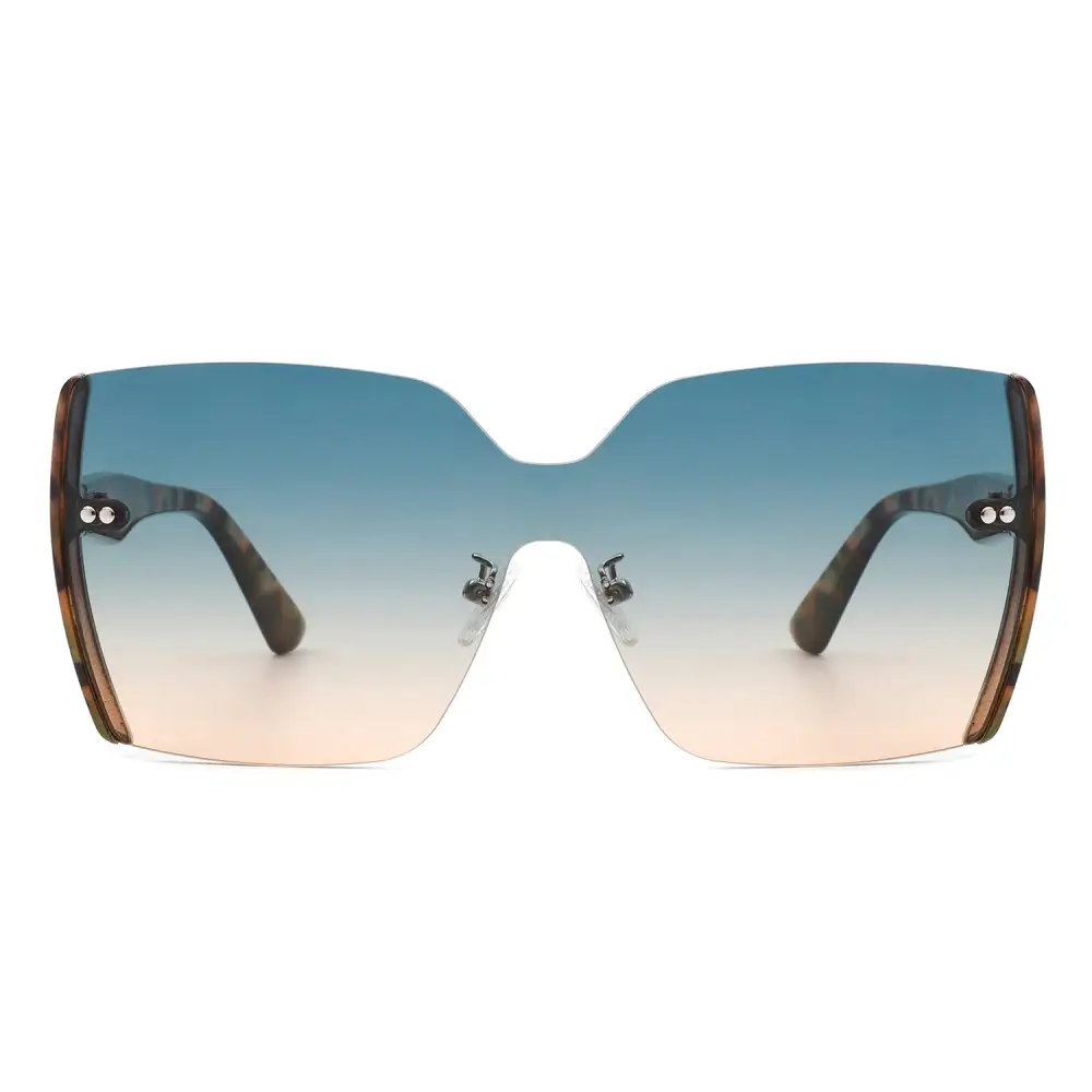 Woven Square Frame Sunglasses