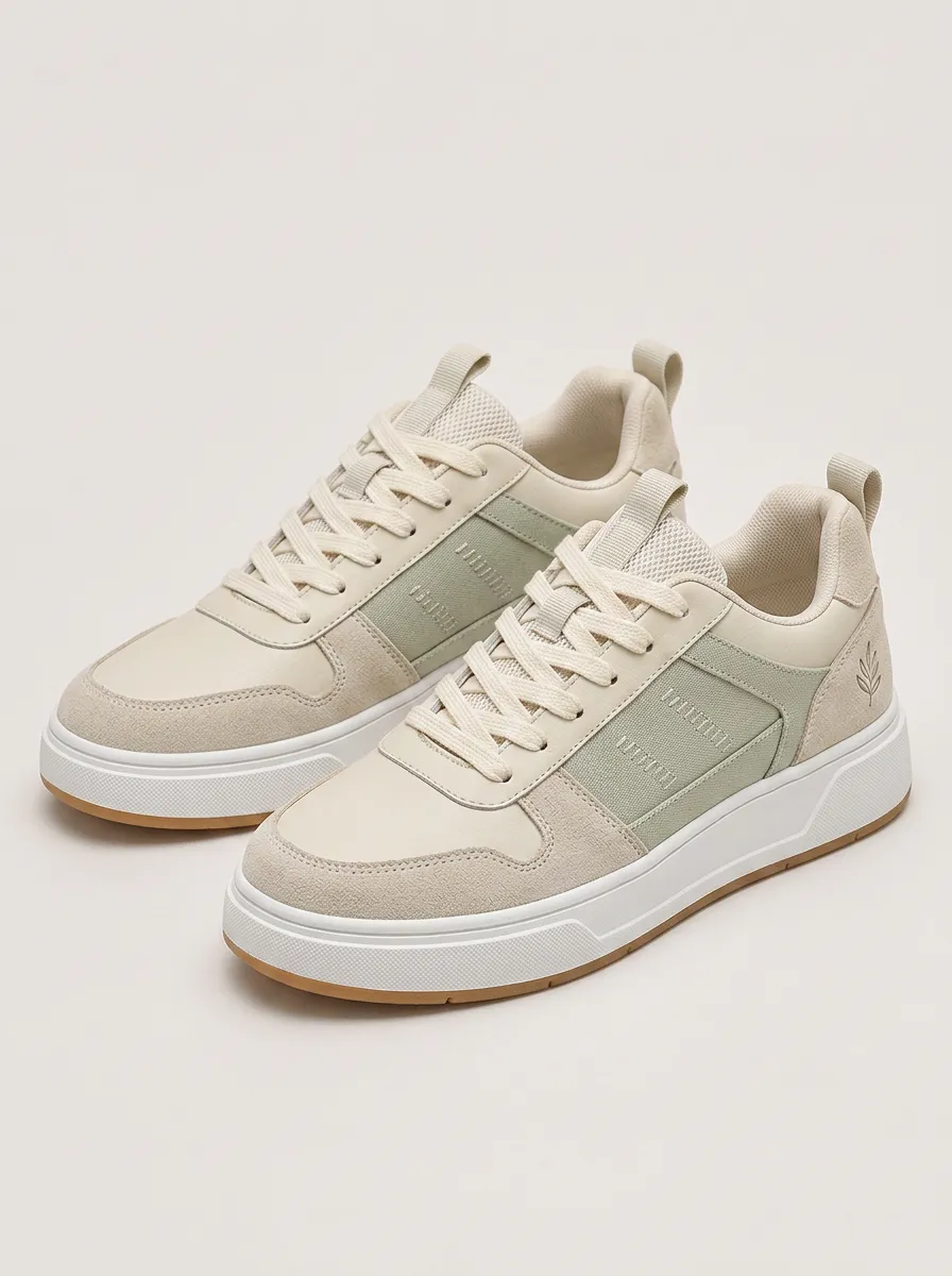 Men's Dynamic Casual Minimalist Patterned Clean Skate Shoes