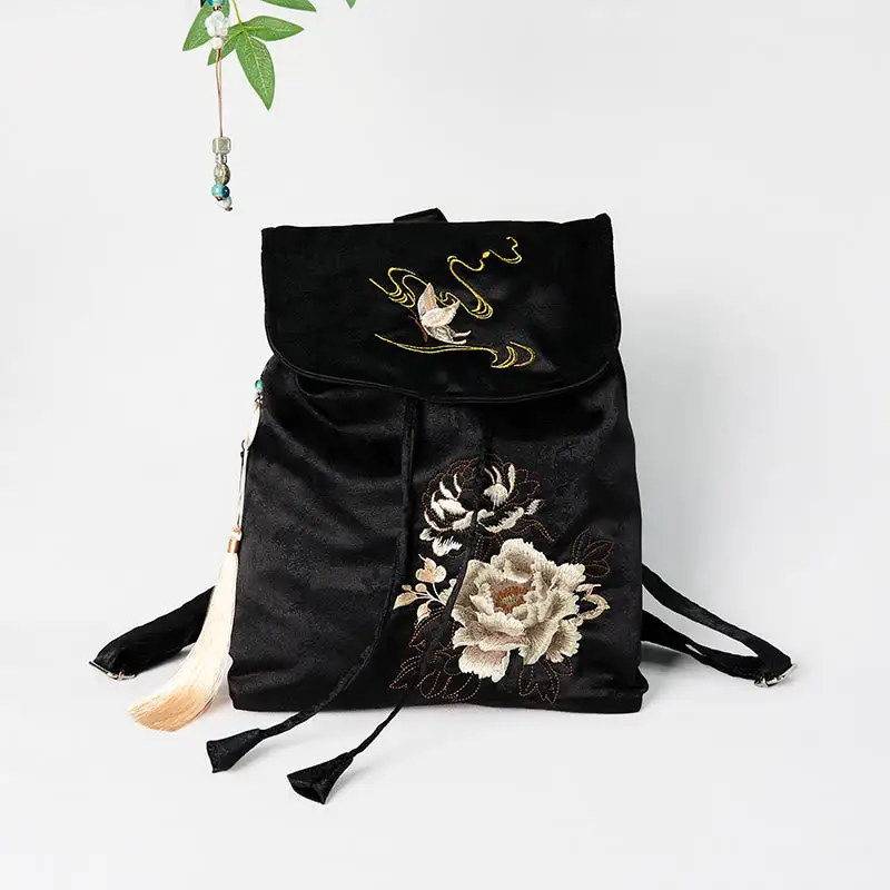 Buddha Stones Handmade Black Bag