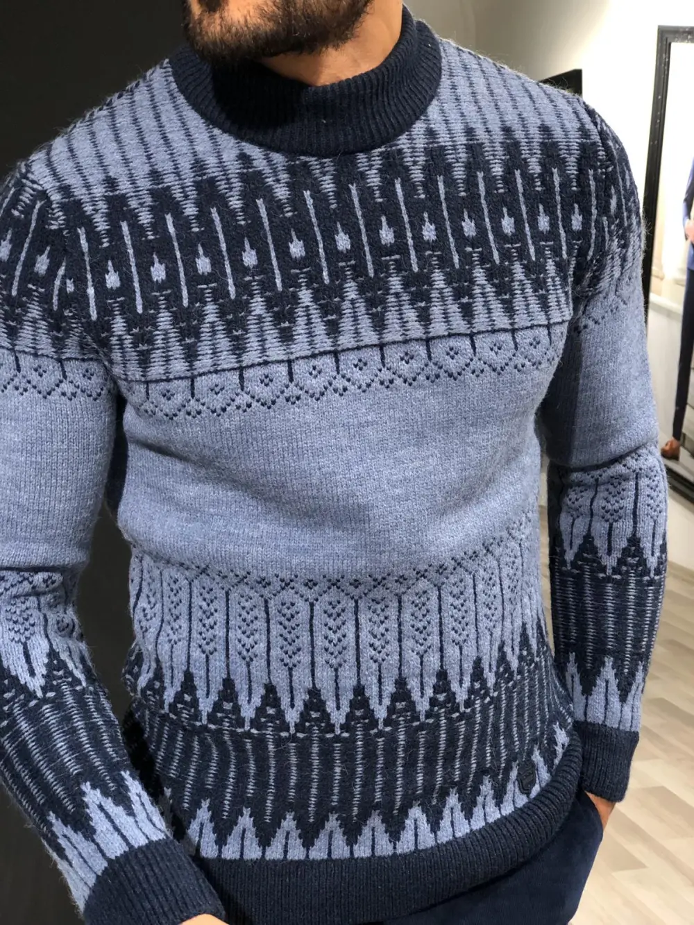Classic Half Turtleneck Slim Fit Knit Turtleneck Sweater