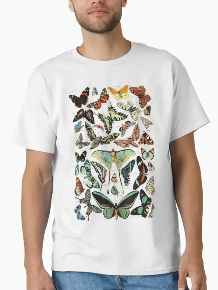 Women's Stylish Butterfly Collection Print Crew Neck Short-Sleeve T-Shirt