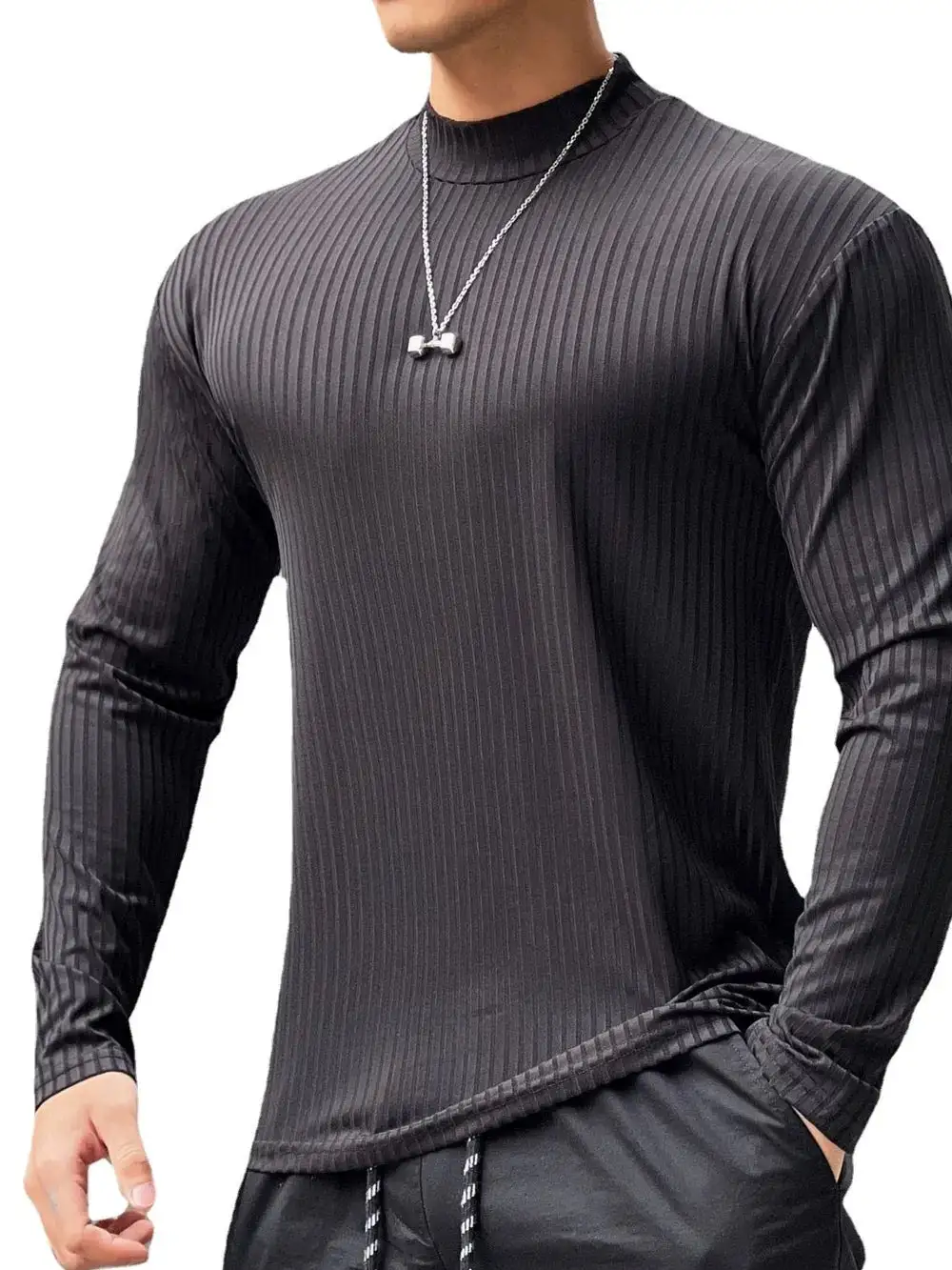 Relaxed Mock Neck Tee