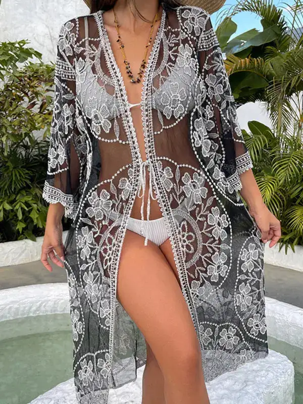 Stylish Sweet Flower Swim Dress