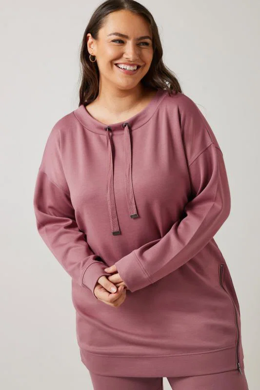 Pink Luxe Zip Detail Sweatshirt detail 3