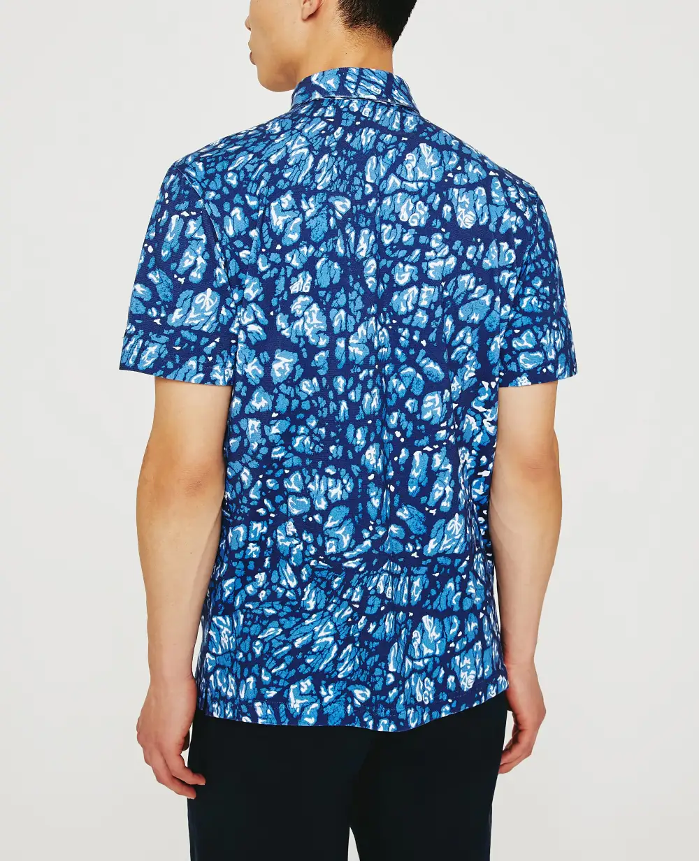 Men's Self Collar Breathable Polo Shirt