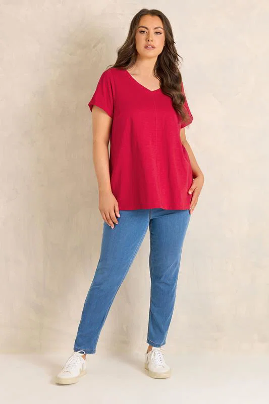 Red Premium Cotton T-Shirt detail 1
