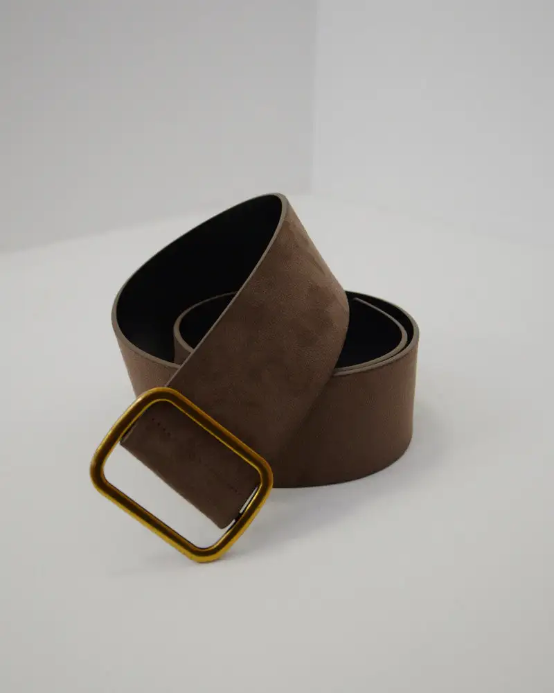 Rounded Buckle Casual Belt