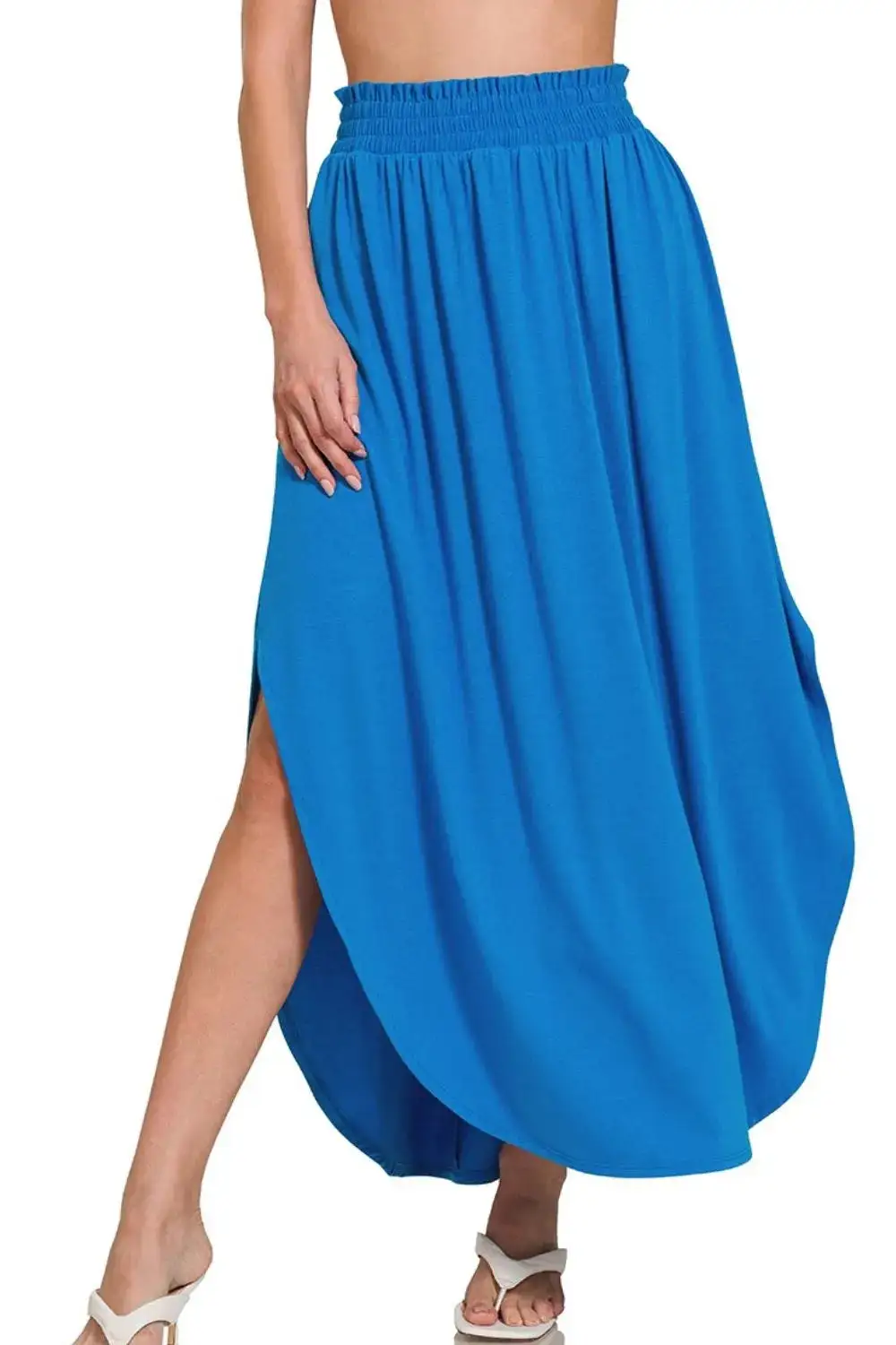 Draped Relaxed Fitted Skirt