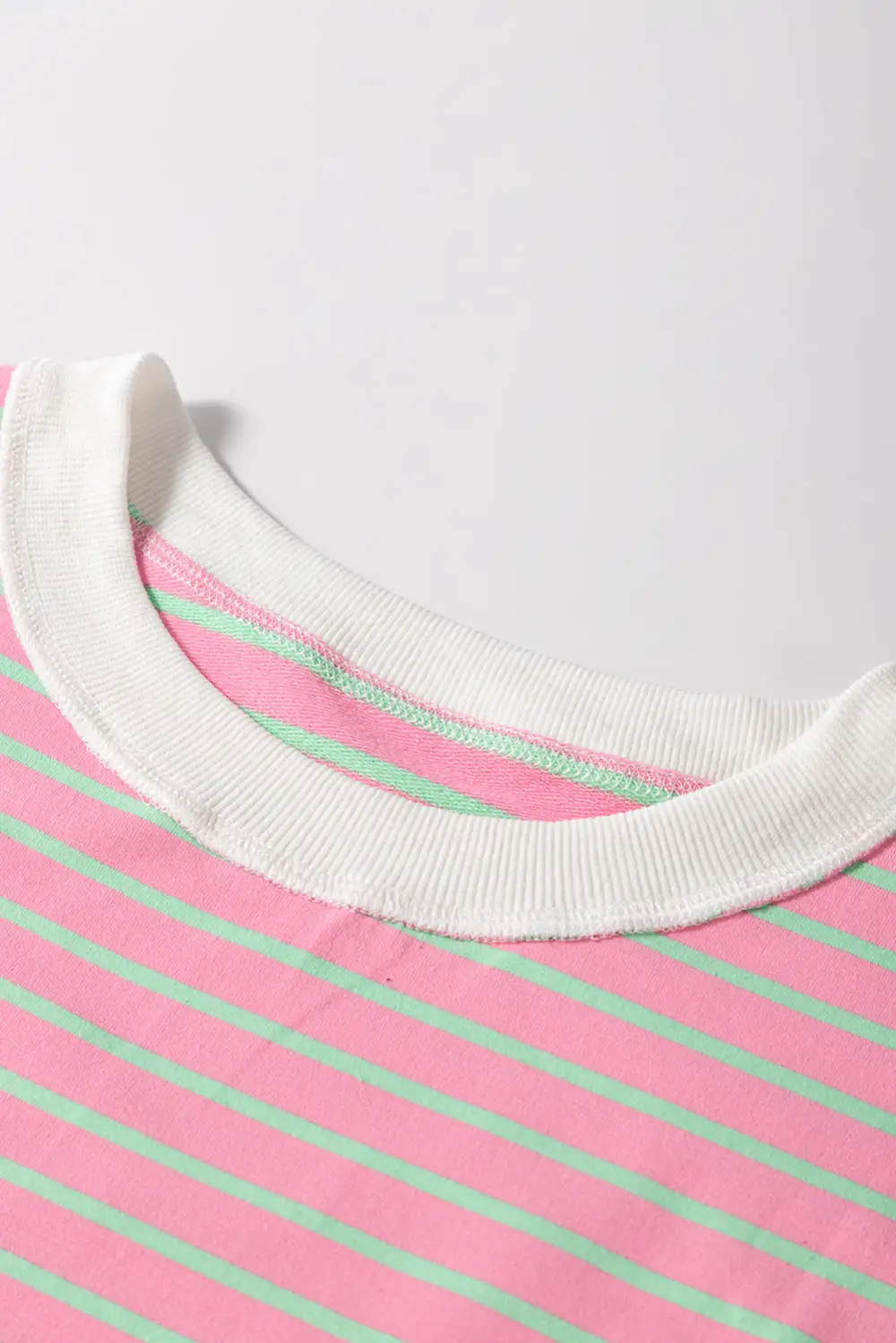 Sachet Pink Striped Crew Neck