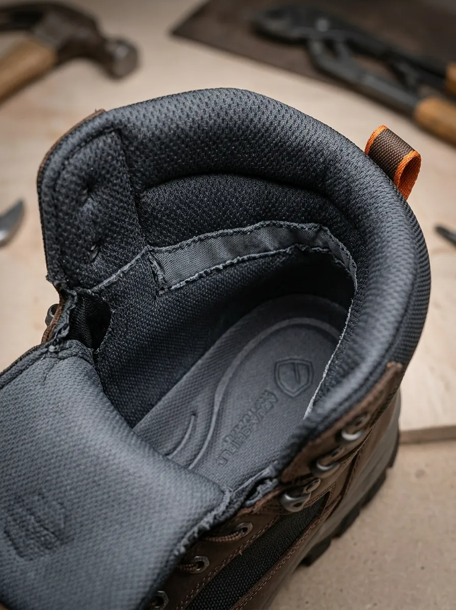 Work-Ready Leather-Look Workwear Men's Waterproof Work Boots