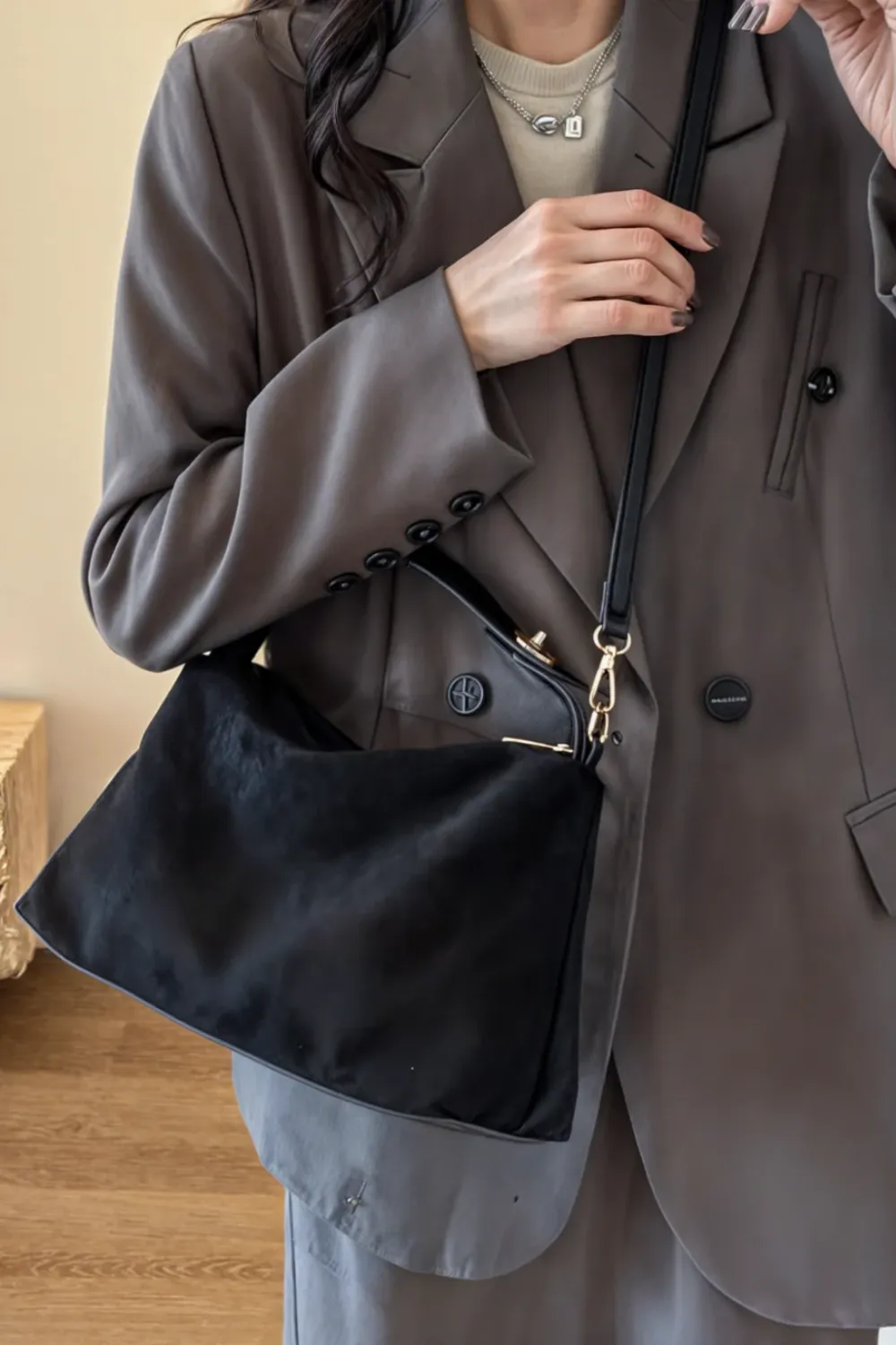 Suede Shoulder Bag