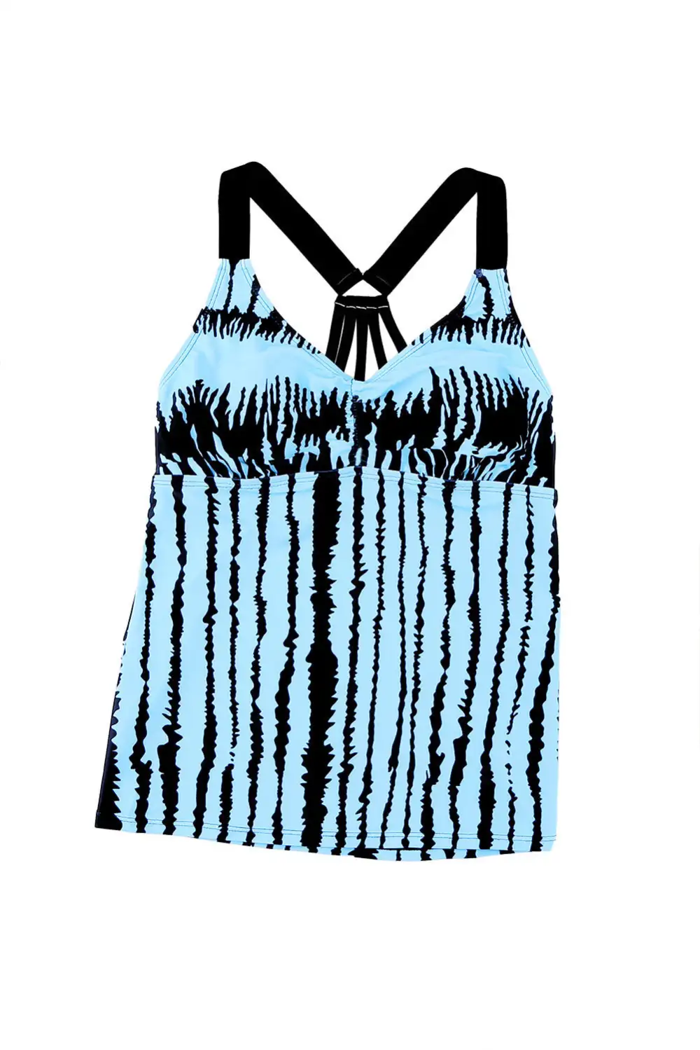 Swimwear Geometric Leopard Abstract Backless Sheath Active Bikinis Tops