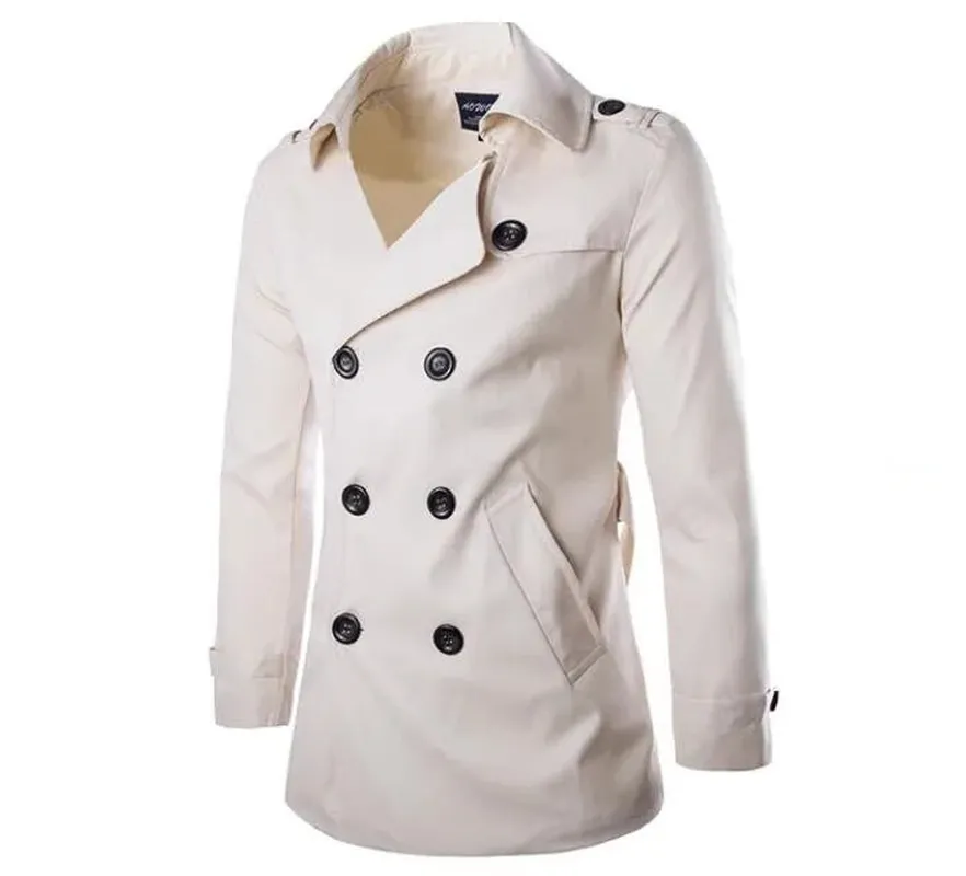 Slim Fit Mid-Length Trench Coat