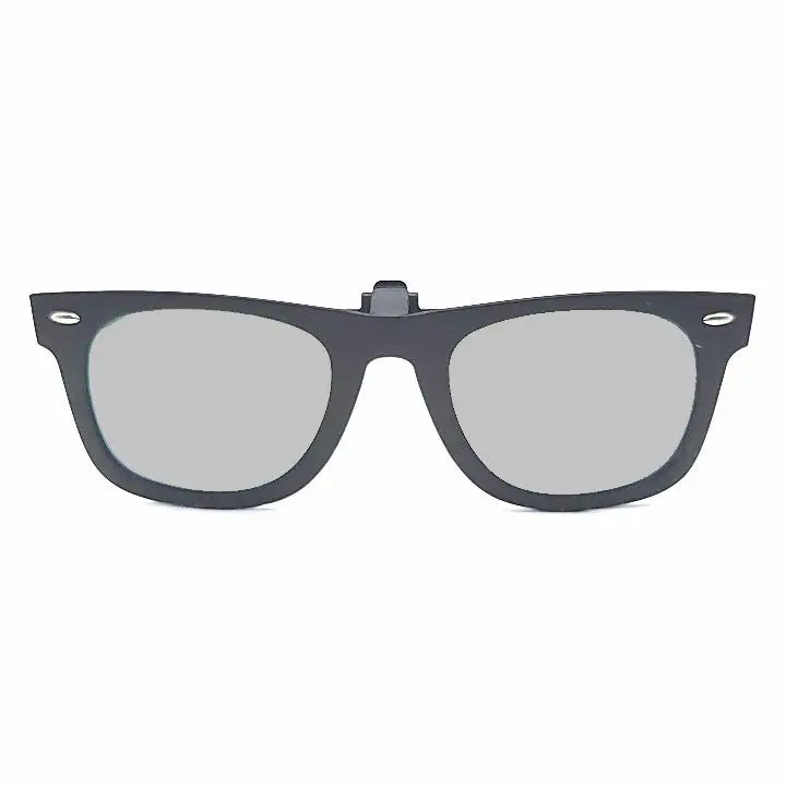 60mm Wayfarer Polarized Full-Frame Clip-On Sunglasses