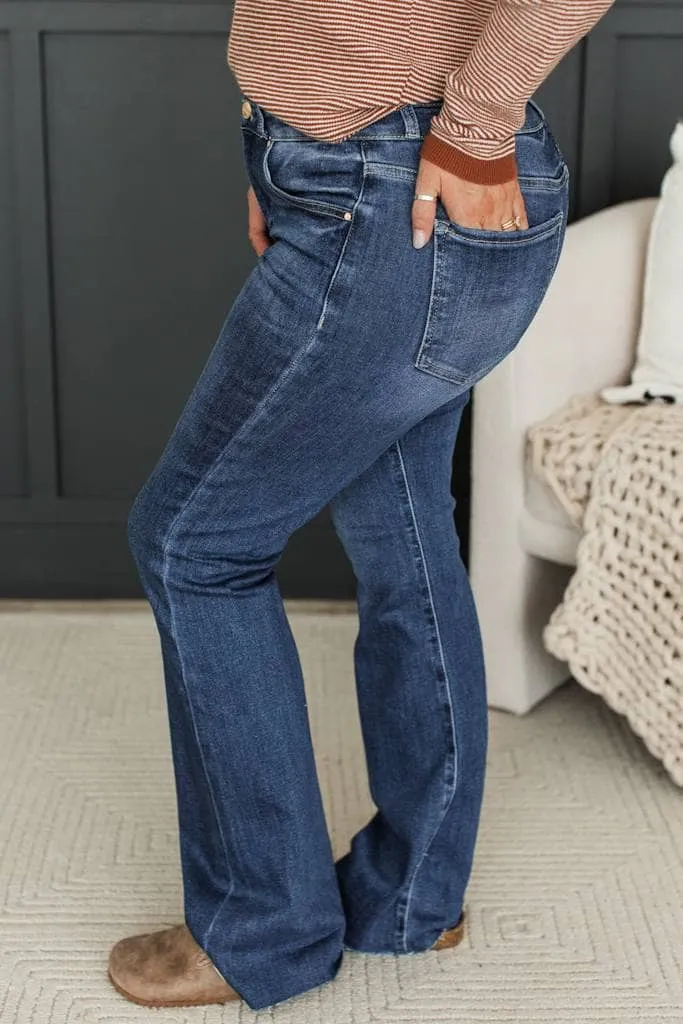 High-Rise Tummy Control Bootcut Clean Finish Everyday Jeans
