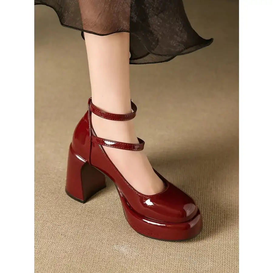 Patent Leather Mary Jane Platform Pumps
