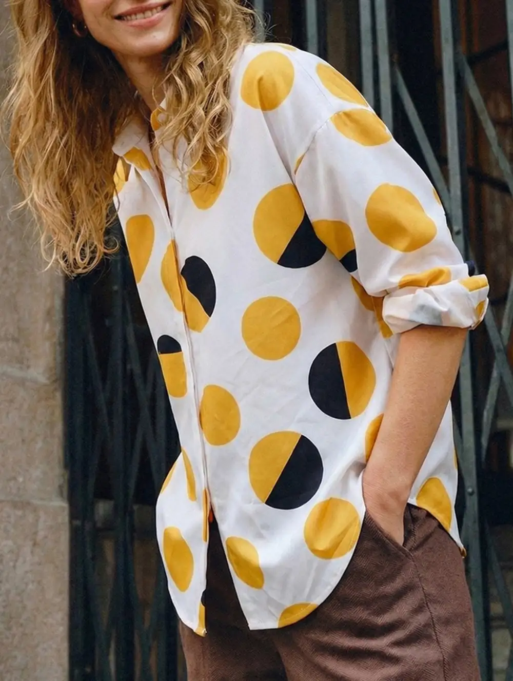 Polka Dot Soft Knit Top