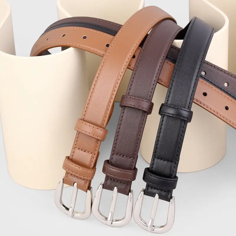 Everyday Buckle Skinny Leather Belt