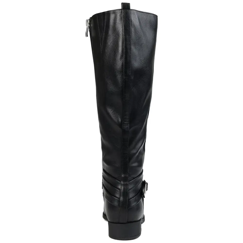 Layered Strap Mid Calf Boots