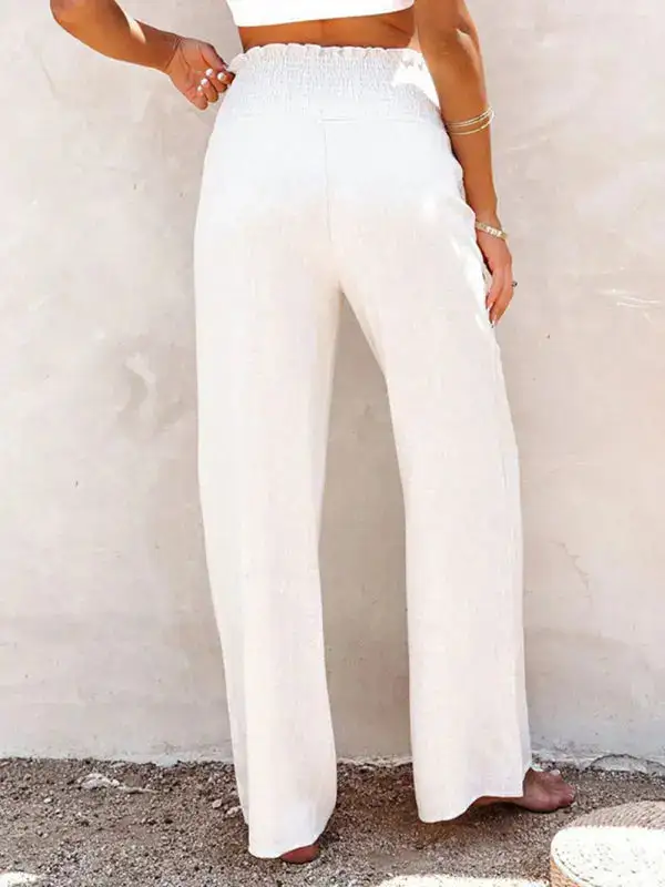 Trousers Pure Linen Loose Wide Leg Pants