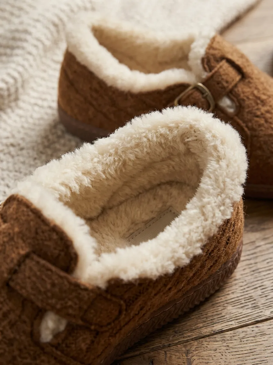 Classic Knit Modern Look Unisex Warm Wool Shoes