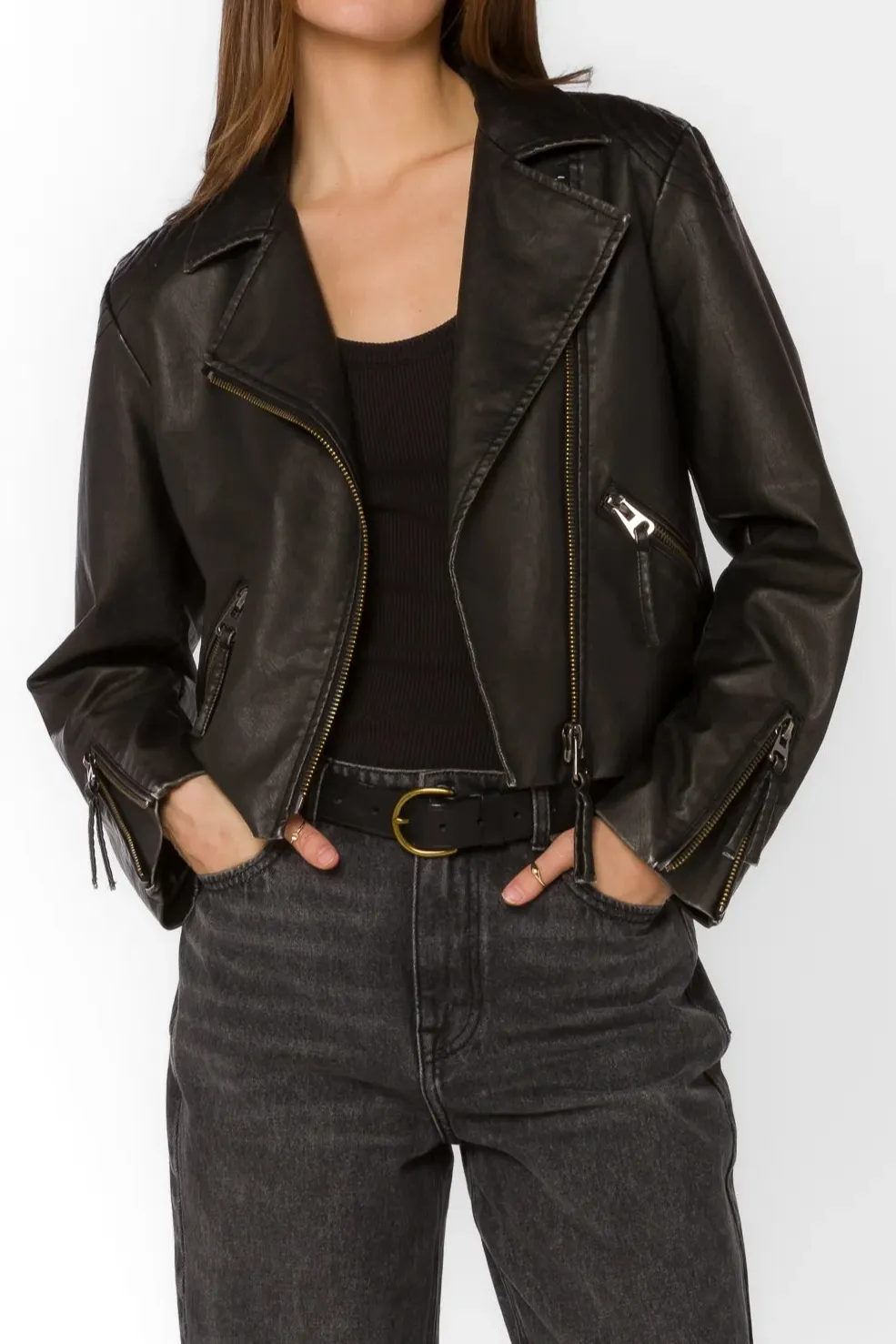 Structured Moto Leather Jacket