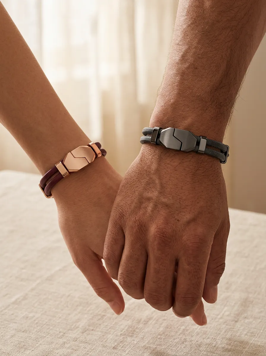 Couples Magnetic Touch Coordinated Bracelet Set