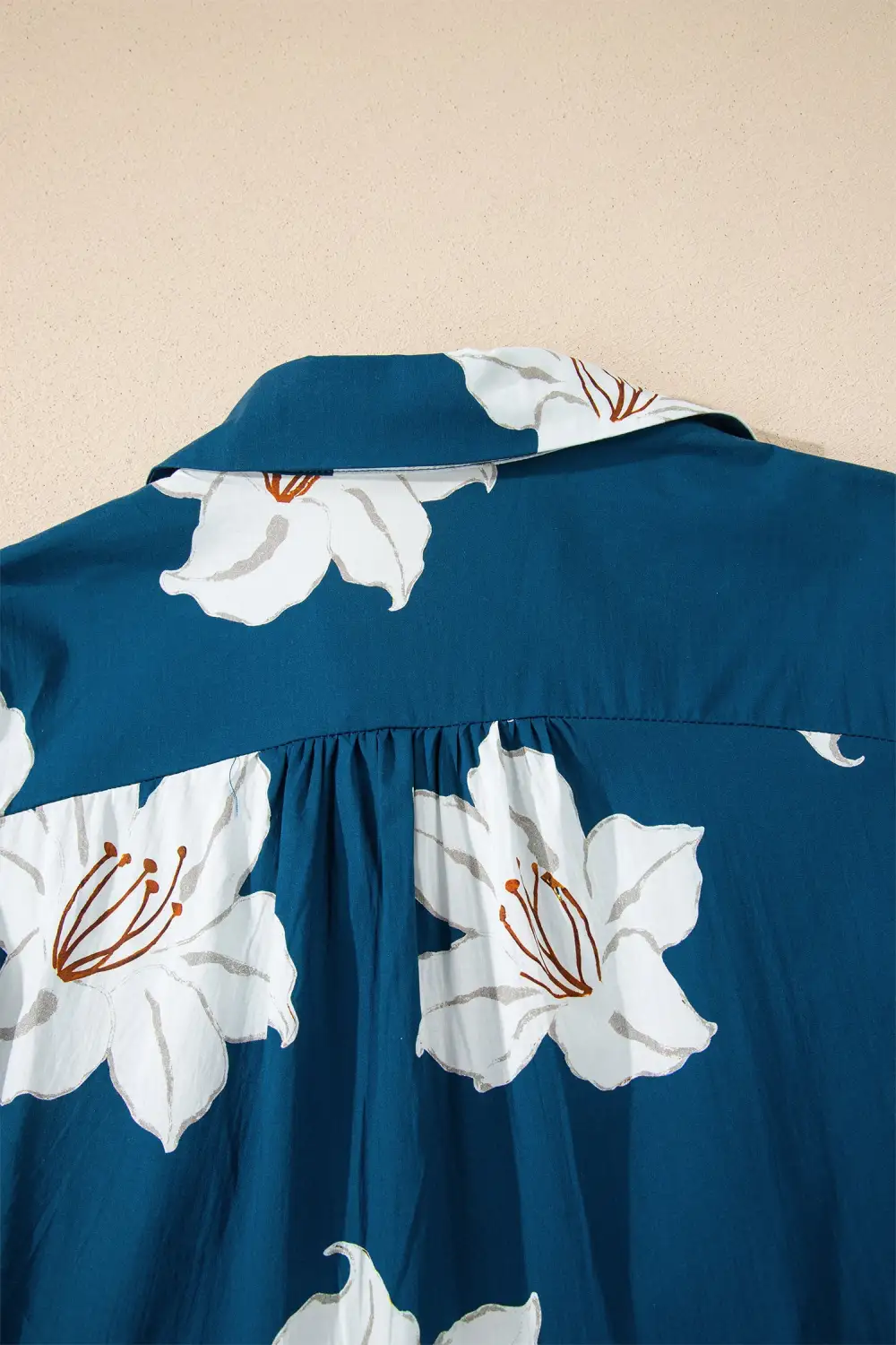 Polished Detail Floral Printed V Neck Midi Dress