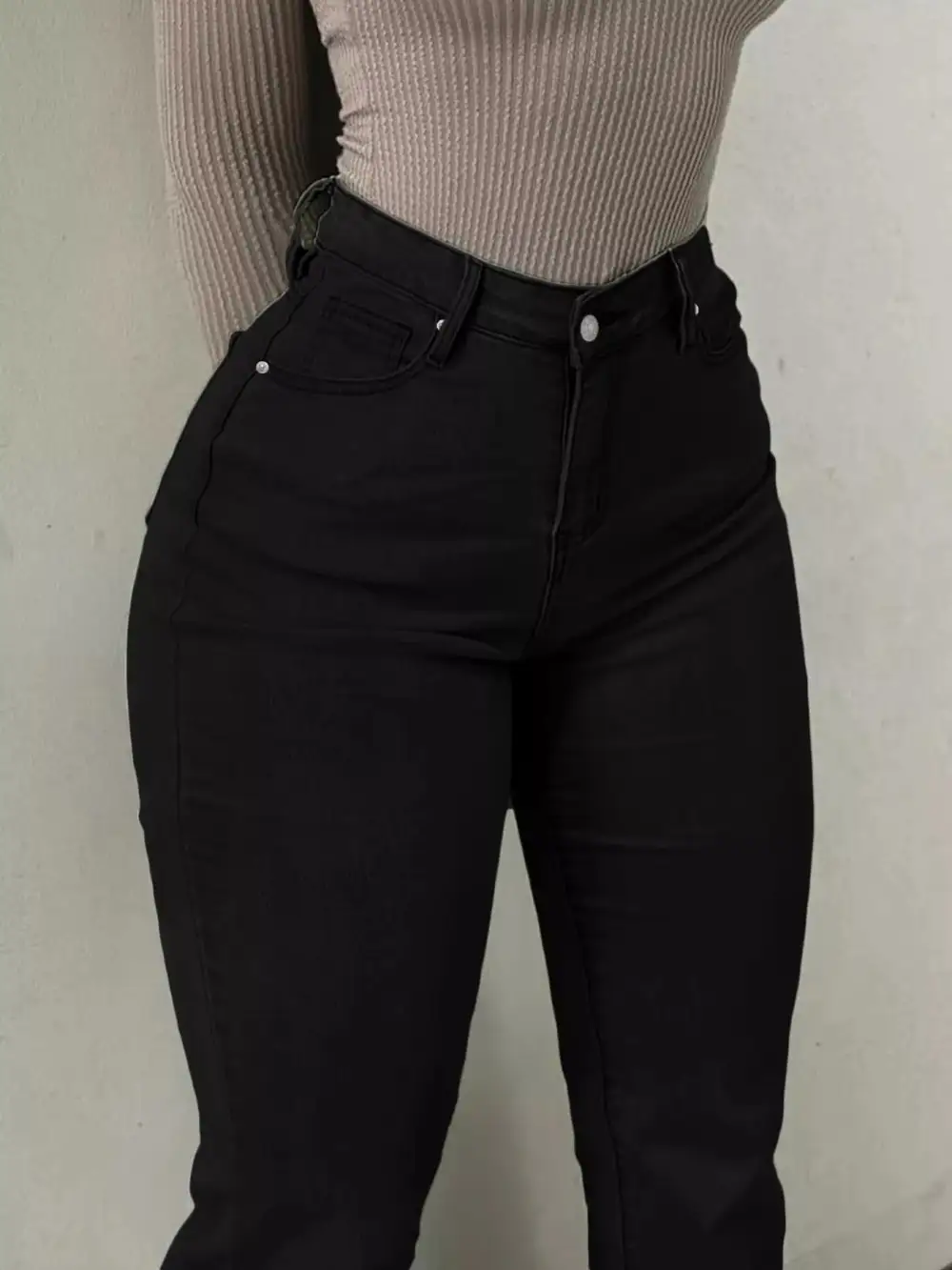 Women' High-Waisted Flare Leg Jeans Stretchy Pants