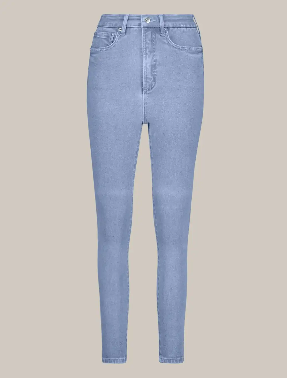 Light Wash High-Rise Skinny Jeans